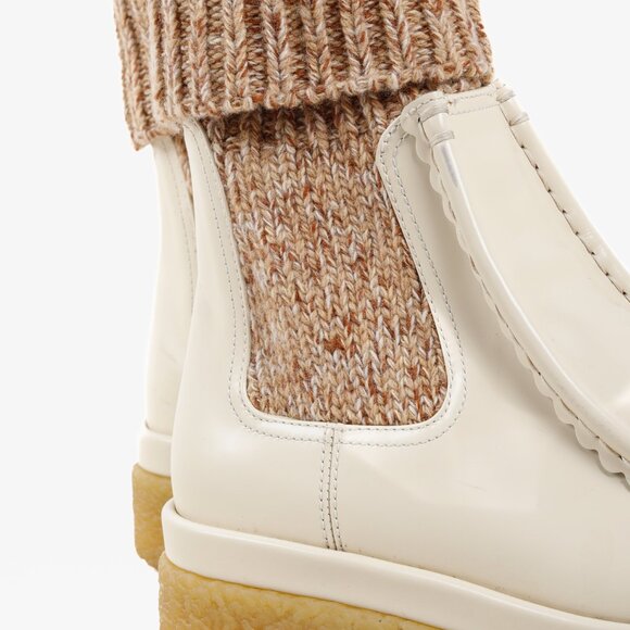 Chloe Beige Jamie Sock Boots - Picture 9 of 9